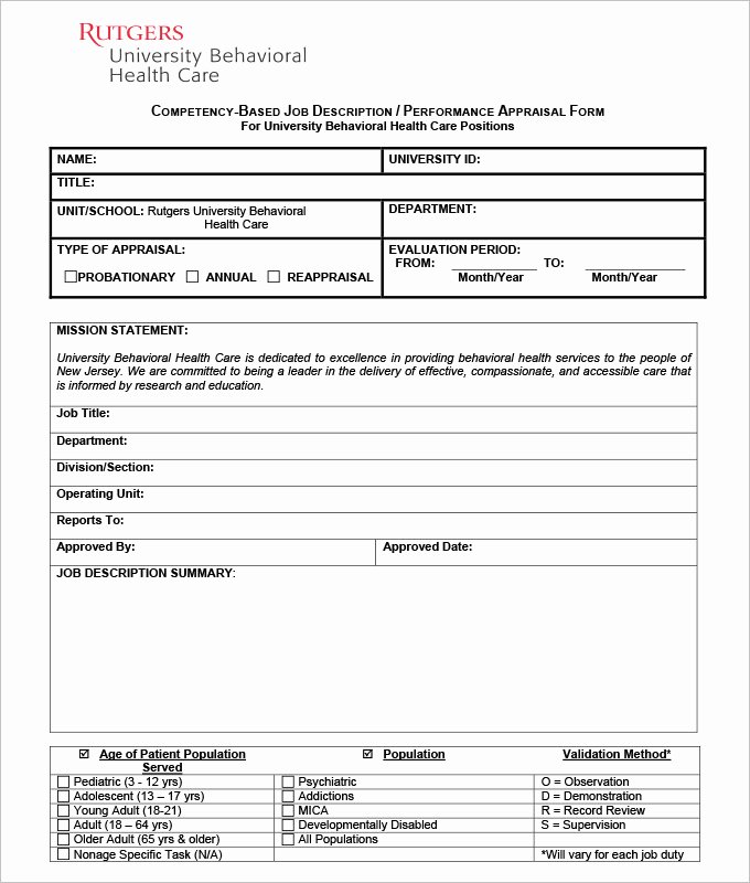 Performance Evaluation form Template Fresh 13 Sample Hr Appraisal forms Pdf Doc