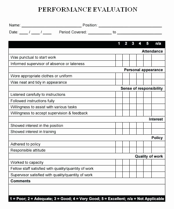 Performance Evaluation Template Word Awesome Wrapup