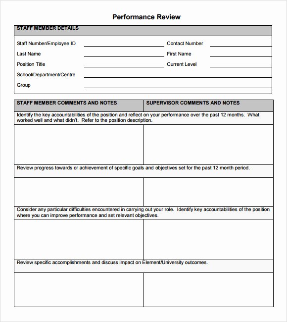 performance review template
