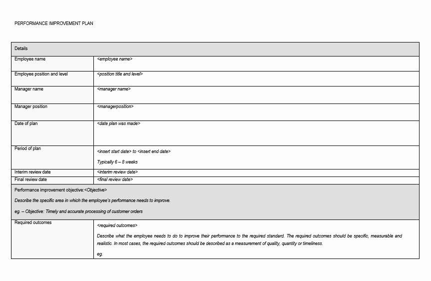 Performance Improvement Plan Template Excel Fresh Performance Improvement Plan – 5 Best Reasons to Use It