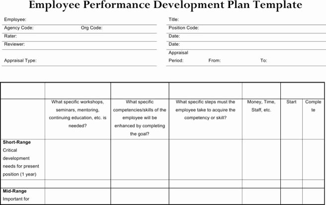 Performance Improvement Plan Template Excel Luxury Sample Performance Development Plan Templates to