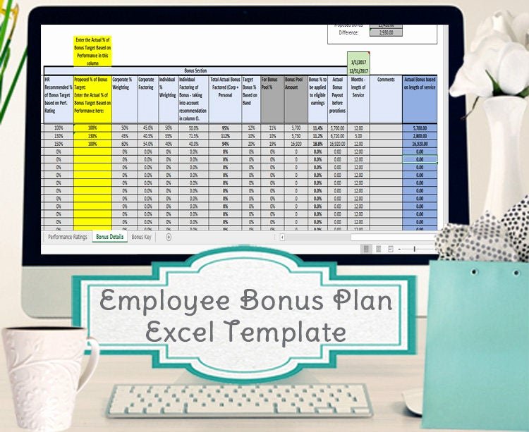 Performance Incentive Plan Template Inspirational Employee Bonus Excel Template Incentive Plan Calculation