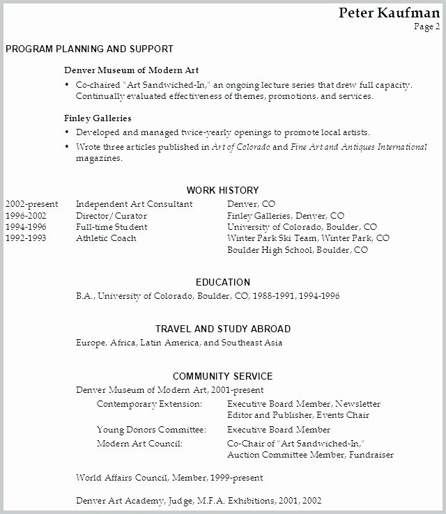 Performing Arts Resume Template Lovely Munity Service Resume Template – Stagingusasportfo