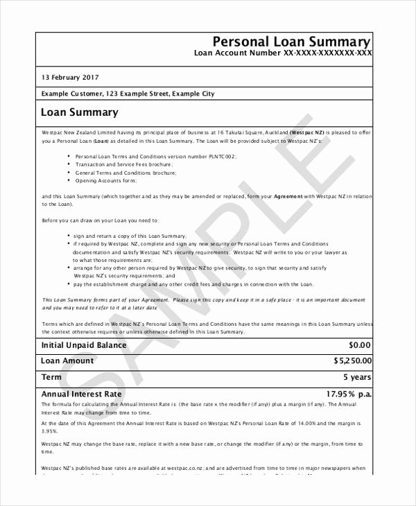 Personal Loan form Template Awesome Free 37 Free Loan Agreement forms