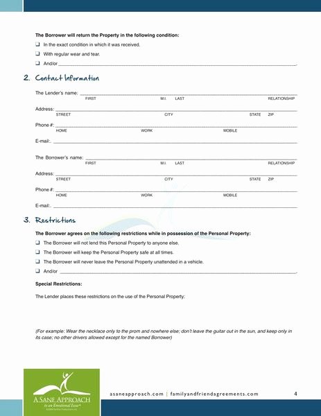 Personal Loan form Template Elegant Printable Sample Personal Loan Agreement form