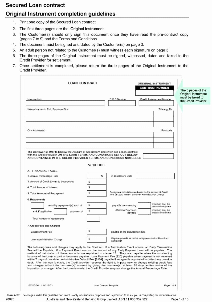 Personal Loan forms Template Inspirational 40 Free Loan Agreement Templates [word &amp; Pdf] Template Lab