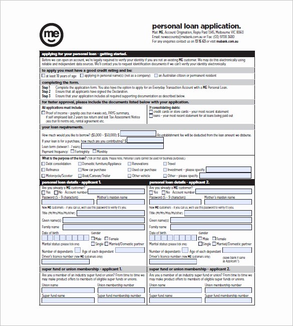 Personal Loan forms Template Lovely 8 Note Template for Personal Loan Templates – Free Sample