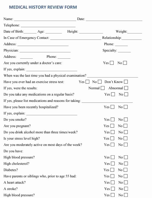 Personal Trainer Waiver form Template Awesome Personal Training assessment forms