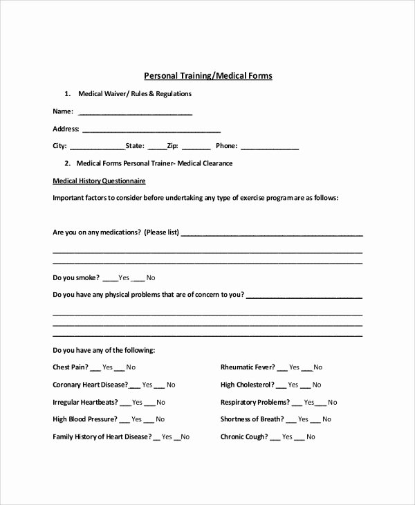 Personal Trainer Waiver form Template Unique Sample Release Of Liability form 9 Examples In Pdf Word