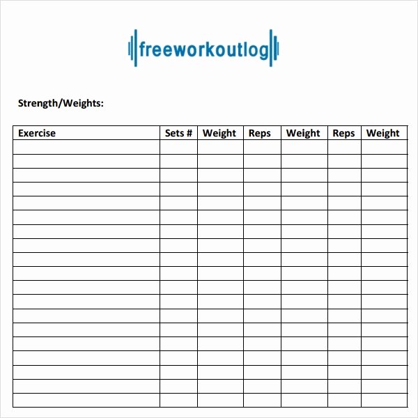 Personal Trainer Workout Plan Template Beautiful Free 8 Workout Log Templates In Pdf