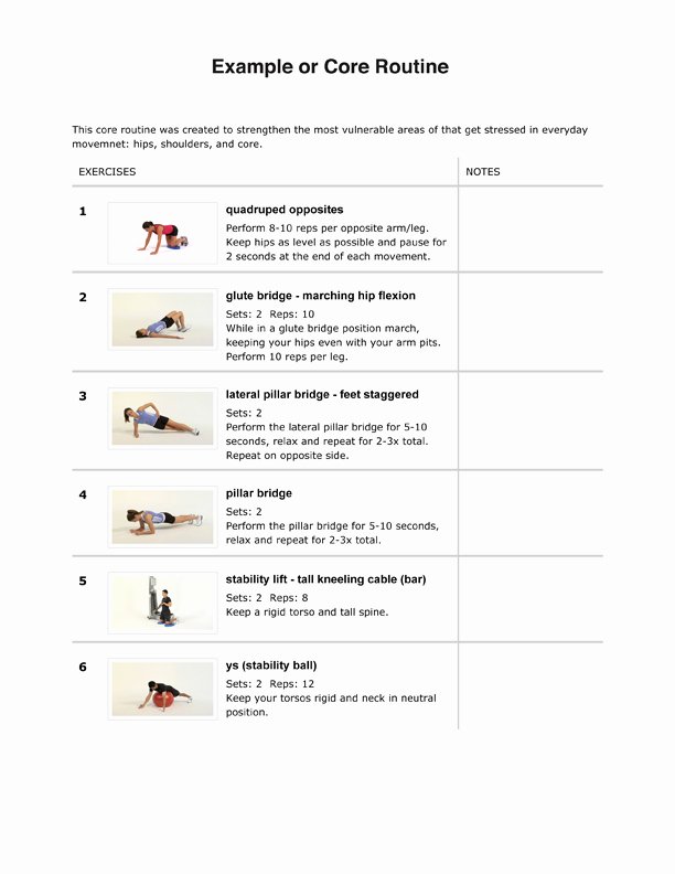 Personal Trainer Workout Plan Template Luxury Personal Trainer Strength Training Program Sample