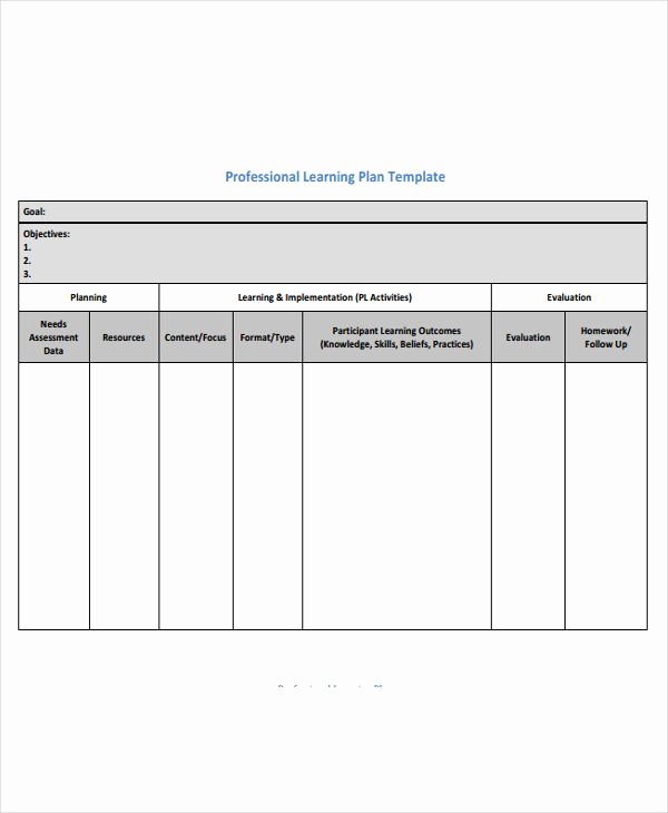 Personalized Learning Plans Template Beautiful Learning Plan Template 10 Free Samples Examples format