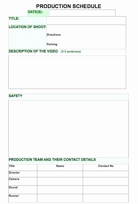 Photo Shoot Schedule Template Elegant Photo Shoot Schedule Template
