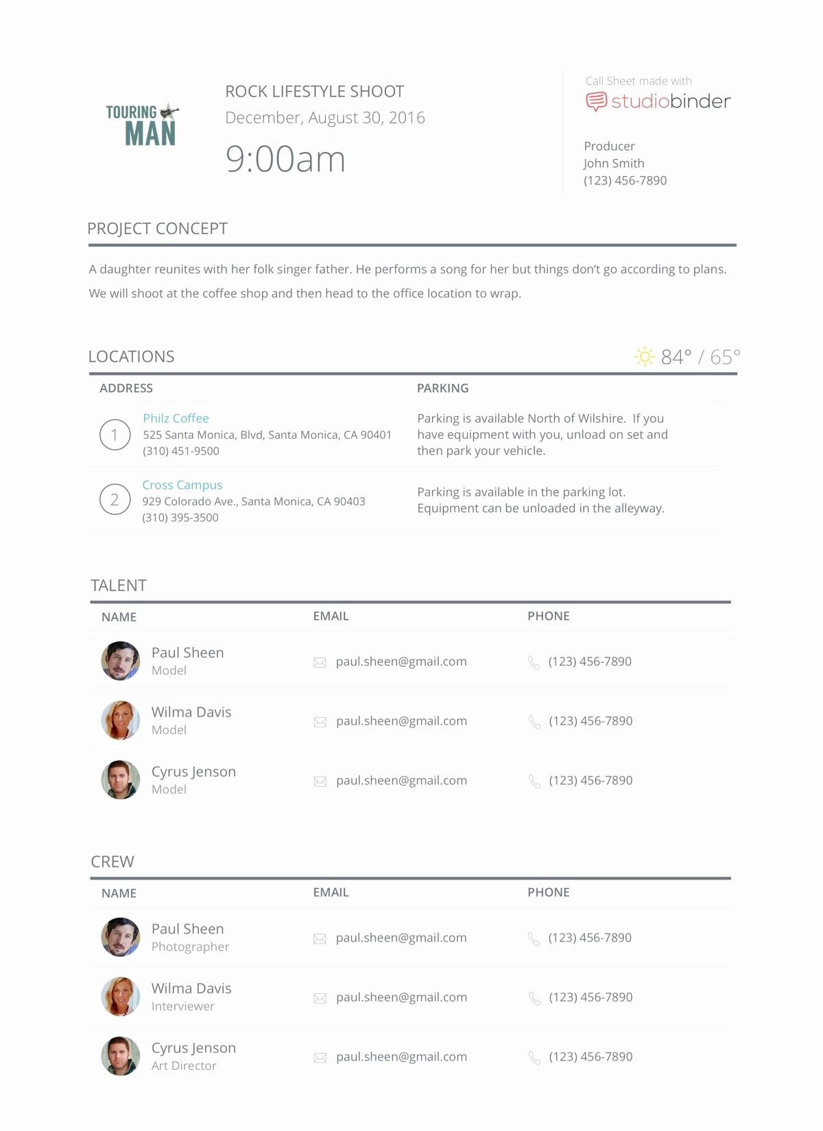 Photo Shoot Schedule Template Lovely Elegant Call Sheet Templates when Planning A Shoot