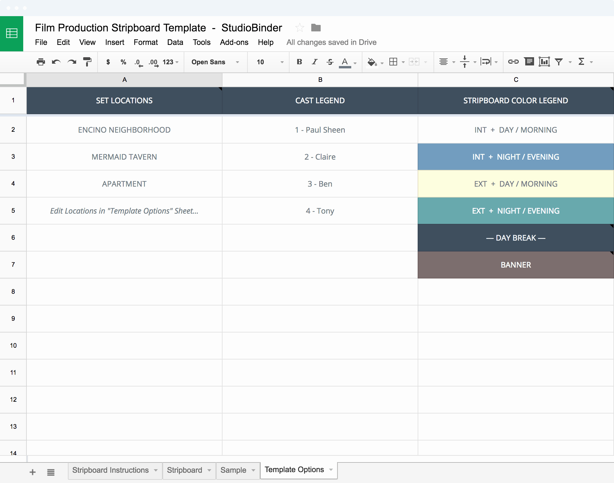 film production shooting schedule template