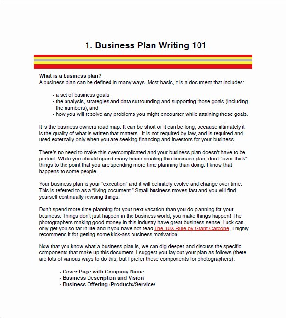 Photography Business Plan Template Elegant Graphy Business Plan Template 12 Free Word Excel