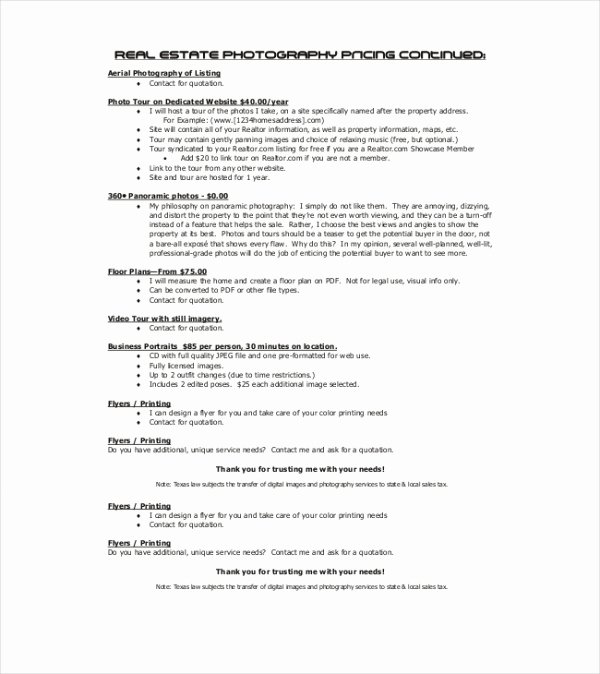 Photography Business Plan Template Fresh Real Estate Business Plan 14 Free Pdf Word Documemts