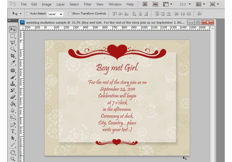 Photoshop Wedding Invitation Template Best Of Shop Tutorial How to Make A Wedding Invitation