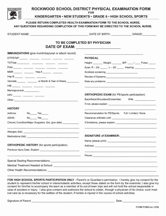 Physical Exam form Template Awesome 43 Physical Exam Templates &amp; forms [male Female]