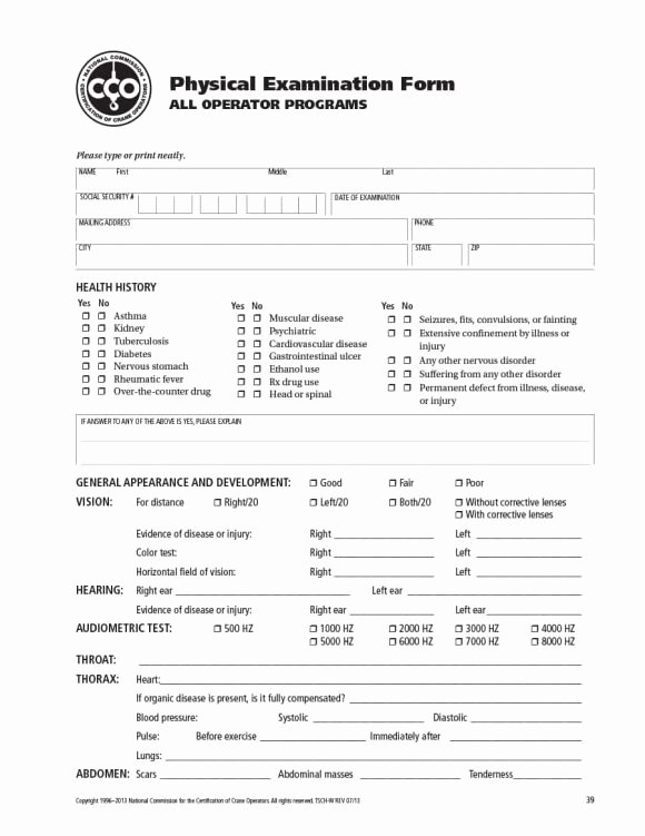 Physical Exam form Template Elegant 43 Physical Exam Templates &amp; forms [male Female]