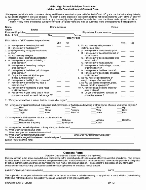 Physical Exam form Template Elegant 43 Physical Exam Templates &amp; forms [male Female]