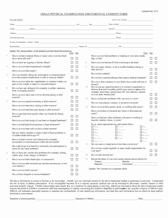 Physical Exam form Template New 43 Physical Exam Templates &amp; forms [male Female]