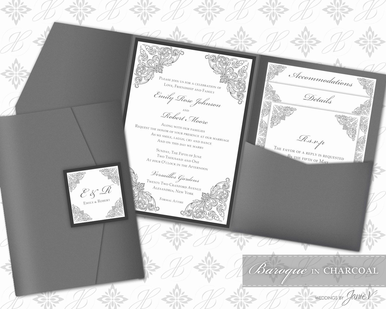 Pocket Wedding Invitation Template Best Of Printable Pocket Folder Invitation Digital Template Wedding