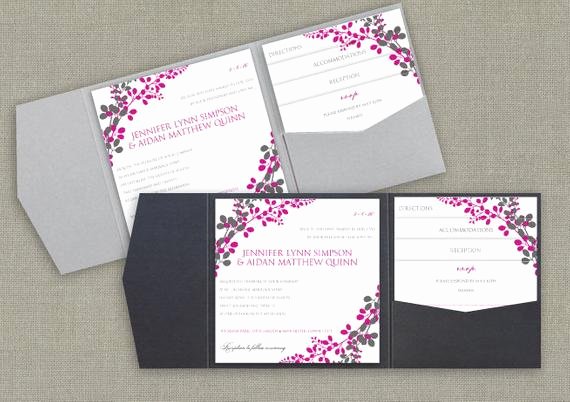 Pocket Wedding Invitation Template Inspirational 6x6 Pocket Wedding Invitation Template Set by