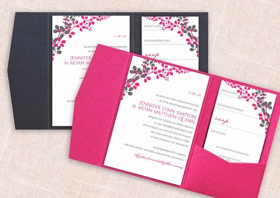 Pocket Wedding Invitation Template Lovely Pocket Wedding Invitation Template Set Download