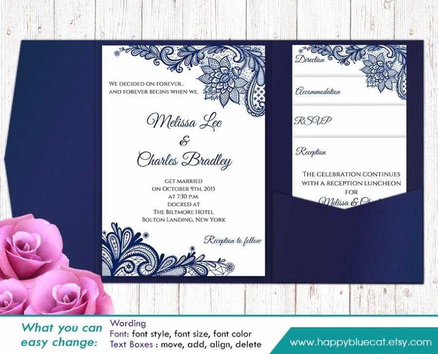 Pocket Wedding Invitation Template Luxury Sale Printable Pocket Wedding Invitation Template Set