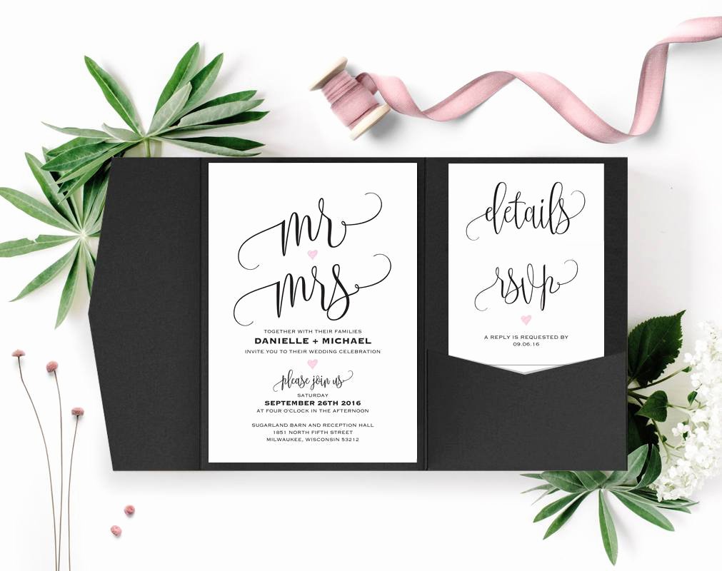 Pocket Wedding Invitation Template Luxury Wedding Invitation Wedding Invitation Template Wedding