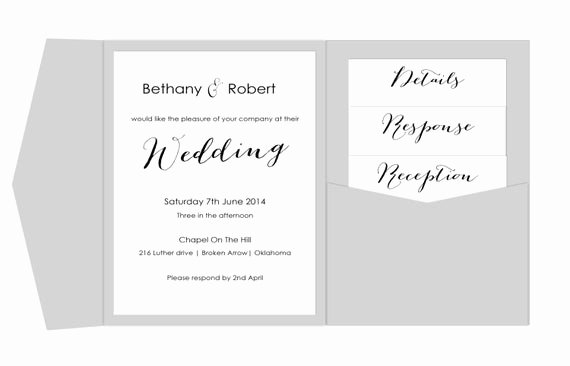 Pocket Wedding Invitation Template Unique Pocket Wedding Invitation Template Printable Diy Pocket Fold