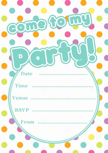 Polka Dot Invitation Template Awesome Free Printable Polka Dot Party Invitations Template