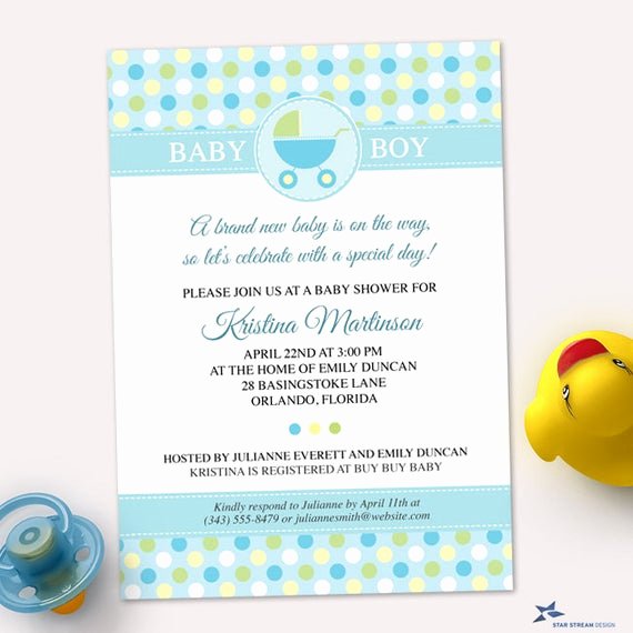 Polka Dot Invitation Template Beautiful Printable Blue Polka Dot Pram Baby Shower Invitation