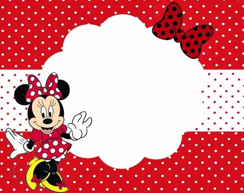 Polka Dot Invitation Template Luxury Custom Minnie Mouse Birthday Invitation Templates Free