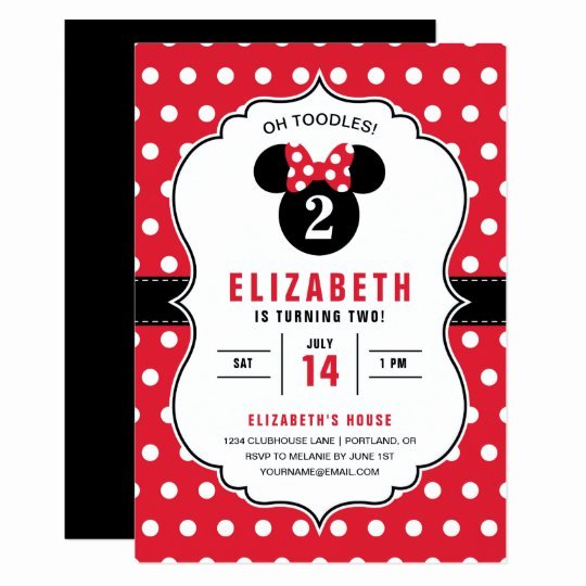 Polka Dot Invitation Template Unique Minnie Mouse