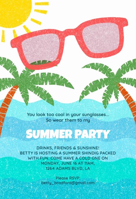 Pool Party Invitation Template Free Awesome Pool Party Invitation Templates Free