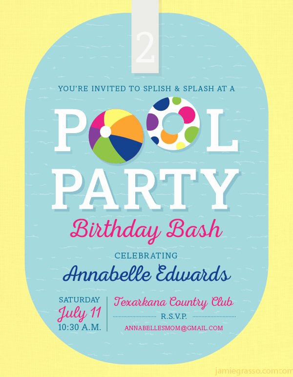Pool Party Invitation Template Free Beautiful 36 Pool Party Invitation Templates Psd Ai Word