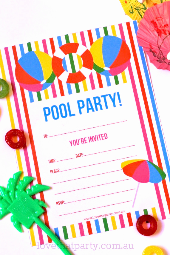 Pool Party Invitation Template Free Best Of Free Printable Summer Pool Party Invitation the Girl