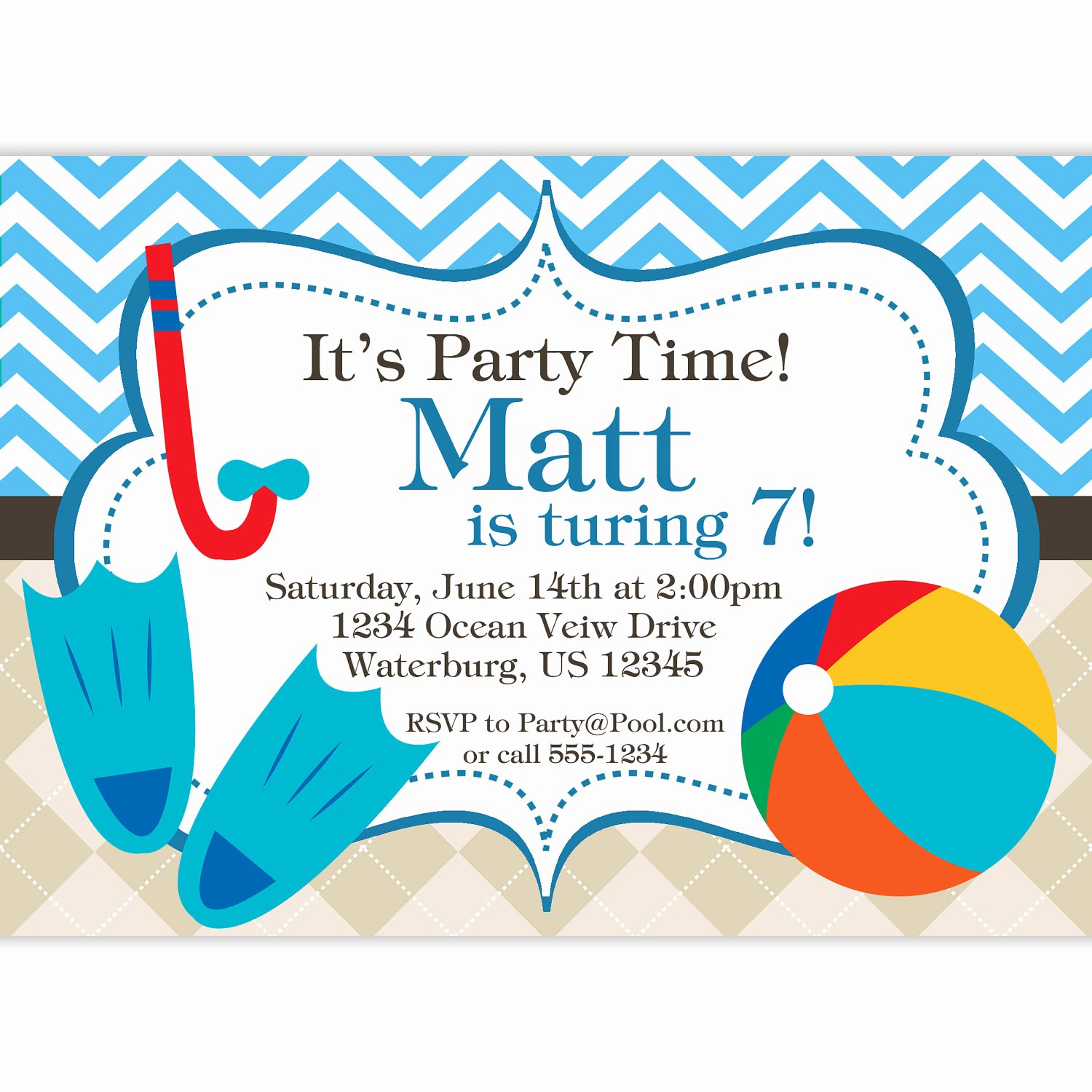 Pool Party Invitation Template Free Elegant Free Printable Birthday Pool Party Invitations