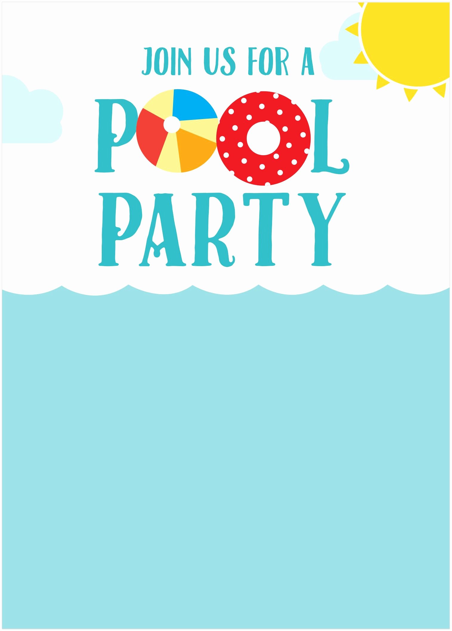 Pool Party Invitation Template Free New Free Summer Party Invitations Home