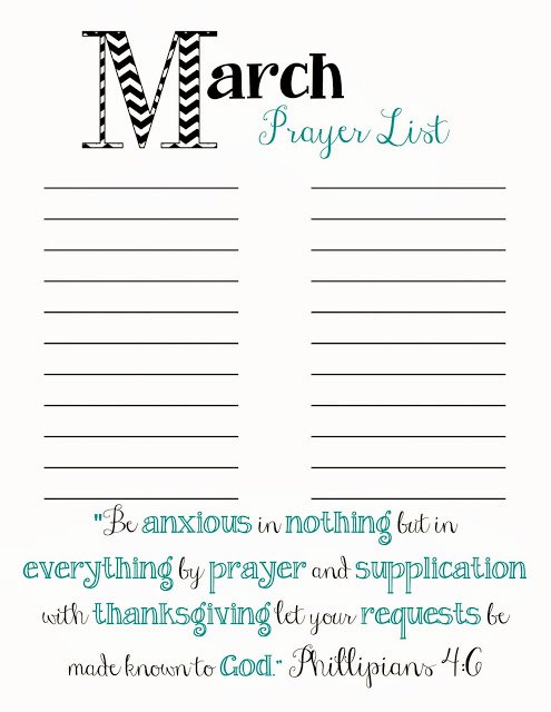 Prayer Request form Template Beautiful Doodles &amp; Stitches March Prayer List Printable