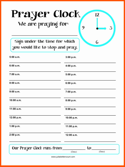 Prayer Request form Template Best Of Prayer List