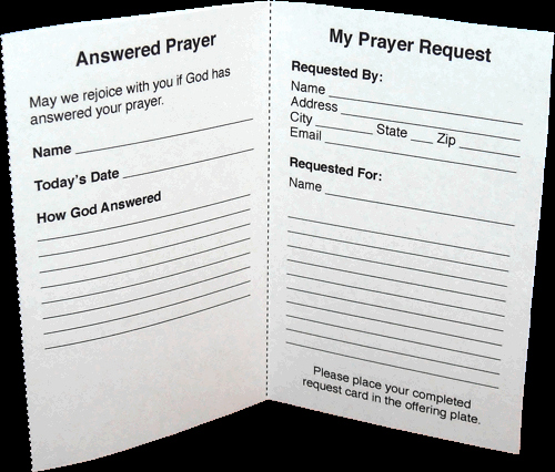 Prayer Request form Template New Prayer Request form with Picture Google Search