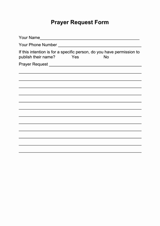 Prayer Request form Template Unique top Prayer Request form Templates Free to In Pdf