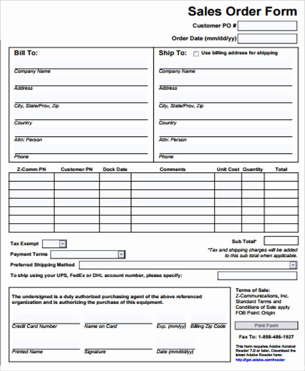 Pre order form Template Elegant Sample Sales order form 11 Examples In Word Pdf