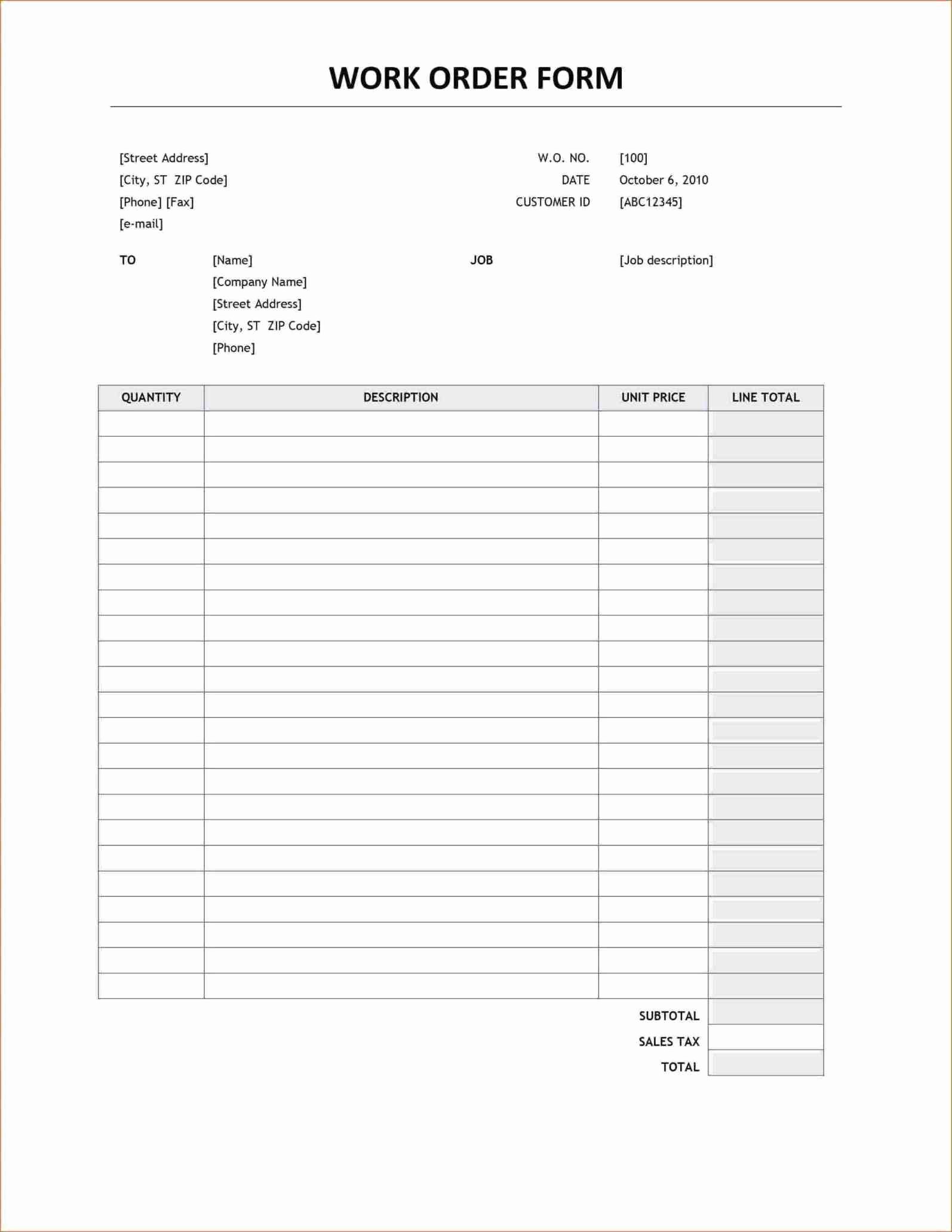 Pre order form Template Free Awesome Simple Simple order form Template Word order form Template