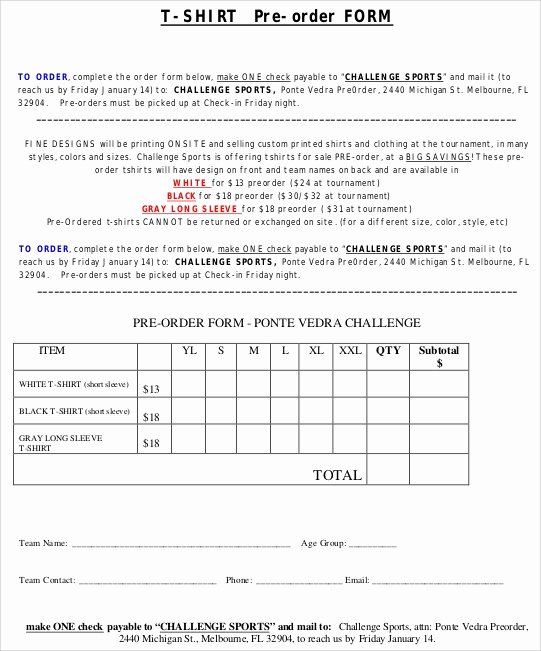 Pre order form Template Free Best Of Sample order form 10 Examples In Pdf Word