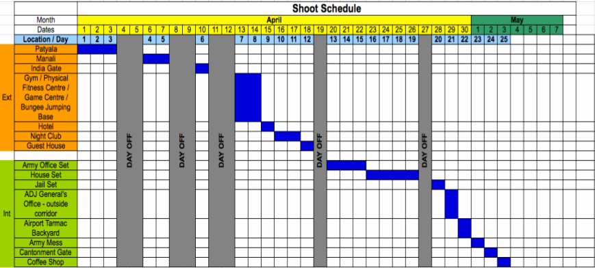 Pre Production Schedule Template Awesome Schedule