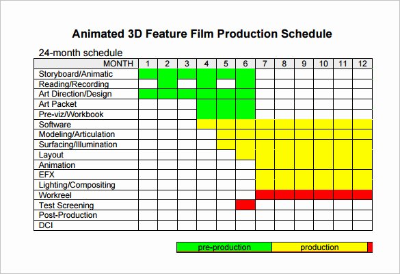 Pre Production Schedule Template Elegant Video Production Schedule Template